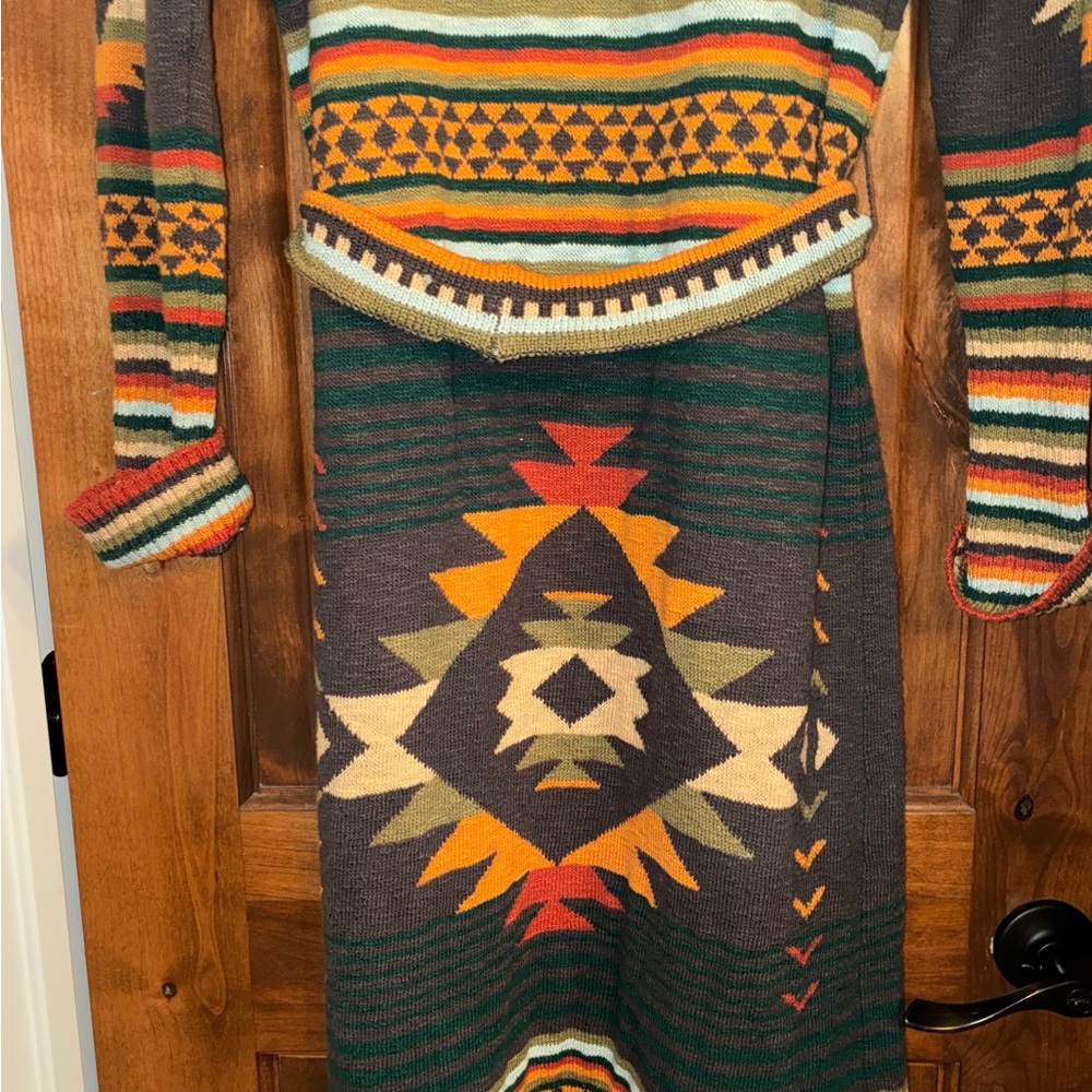 Faherty Paloma Duster Cardigan Yellowtail Knit Long Sweater Small - Picture 6 of 8